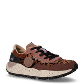 Tecla sneaker in pelle scamosciata e tessuto marrone | Boscaini Scarpe