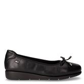 Ballerina in pelle con fiocco nero | Boscaini Scarpe