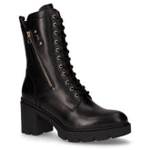 Stivale stringato in pelle nero | Boscaini Scarpe