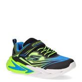 S Lights Flex Glow Ultra sneaker bambino in tessuto con luci nero blu lime - SKECHERS | Boscaini Scarpe