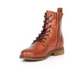 Stivaletto stringato con zip brandy | Boscaini Scarpe