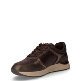 Sneaker in ecopelle con zip mocca | Boscaini Scarpe