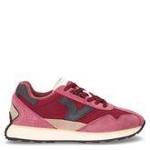 Sneaker in pelle e tessuto bordeaux | Boscaini Scarpe
