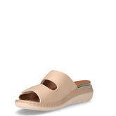 Dasa ciabatta in pelle con zeppa beige | Boscaini Scarpe