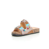 Ciabatta con applicazioni tan | Boscaini Scarpe