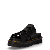 Raine Slide ciabatta in pelle con platform nero | Boscaini Scarpe