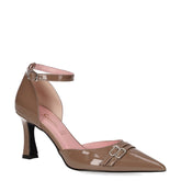 Sandalo in ecopelle con tacco fango vernice - Sandali Donna | Boscaini Scarpe