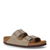 Arizona ciabatta in pelle khaki marrone | Boscaini Scarpe