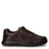 Scarpa sportiva in pelle con zip marrone | Boscaini Scarpe