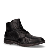 Stivaletto stringato in pelle con zip nero | Boscaini Scarpe
