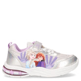 Sneaker bambina in tessuto ed ecopellei argento lilla | Boscaini Scarpe