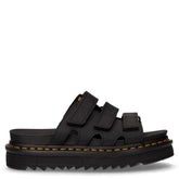 Raine Slide ciabatta in pelle con platform nero | Boscaini Scarpe