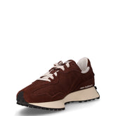 327 sneaker in pelle scamosciata marrone e bianco | Boscaini Scarpe