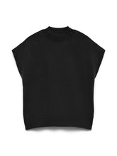Gilet senza maniche con collo alto in maglia nero - VERO MODA | Boscaini Scarpe