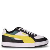 Caven III Block sneaker in ecopelle nero giallo bianco | Boscaini Scarpe