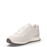 Sneaker in tessuto ed ecopelle bianco beige | Boscaini Scarpe