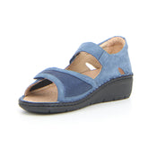 Nesi sandalo con zeppa blu | Boscaini Scarpe