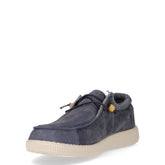 Stringata sportiva in tessuto blu periscope | Boscaini Scarpe