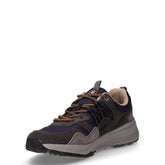 Wilfred sneaker in tessuto e pelle navy blu grigio | Boscaini Scarpe