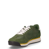 Domingo Mix sneaker in tessuto ed ecopelle verde bianco | Boscaini Scarpe