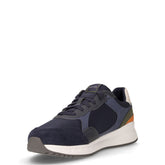 Branthon sneaker in ecopelle e tessuto avio navy | Boscaini Scarpe