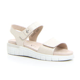 Sandalo con strappi cream perlato | Boscaini Scarpe
