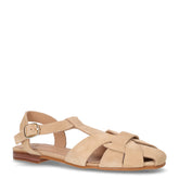 Sandalo a punta chiusa in pelle beige | Boscaini Scarpe