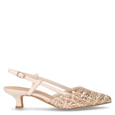 Sandalo a punta con tacco crema - Sandali Con Tacco Donna | Boscaini Scarpe