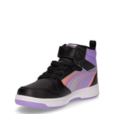 Rebound v6 Blry Dreams sneaker bambina in ecopelle nero rosa | Boscaini Scarpe