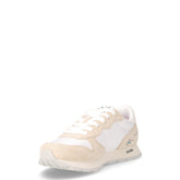 Ally Studs sneaker bambina in pelle e tessuto bianco beige | Boscaini Scarpe