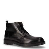 Stivaletto stringato in pelle nero | Boscaini Scarpe