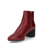 Tronchetto in pelle con zip rosso | Boscaini Scarpe