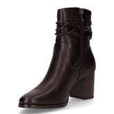 Tronchetto in ecopelle effetto stropicciato mocca | Boscaini Scarpe