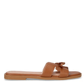 Ciabatta con fiocco in ecopelle cammello | Boscaini Scarpe