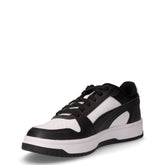 Rebound Slam Low sneaker in ecopelle ragazzo bianco nero | Boscaini Scarpe