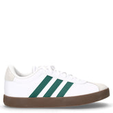 VL COURT 3.0 K-C sneakers in ecopelle e pelle con tre strisce laterali bianco verde | Boscaini Scarpe