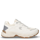 Sneaker in tessuto ed ecopelle bambina off white | Boscaini Scarpe