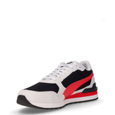 St Runner v4 sneaker in ecopelle navy rosso | Boscaini Scarpe