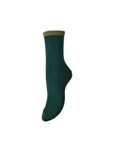 Calzini con glitter in tessuto verde scuro | Boscaini Scarpe