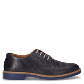 Stringata in pelle traforata blu | Boscaini Scarpe