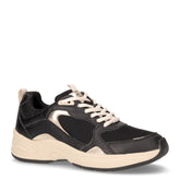 Zarvia sneaker in ecopelle e tessuto nero | Boscaini Scarpe