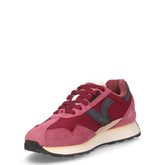 Sneaker in pelle e tessuto bordeaux | Boscaini Scarpe