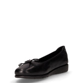 Ballerina in pelle con fiocco nero | Boscaini Scarpe