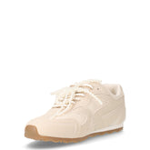 Sneaker in tessuto ed ecopelle beige | Boscaini Scarpe