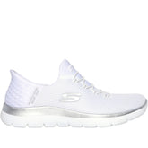 Summits Diamond Dream sneaker slip on white silver | Boscaini Scarpe