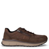 Sneaker in ecopelle e tessuto marrone | Boscaini Scarpe