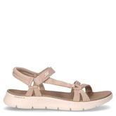 Go Walk Flex Sandal Sublime sandalo sportivo in tessuto taupe | Boscaini Scarpe