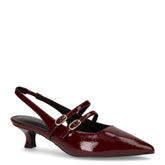 Décolleté slingback a punta in ecopelle chianti vernice - Slingback | Boscaini Scarpe