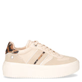 Sneaker in ecopelle con platform beige | Boscaini Scarpe