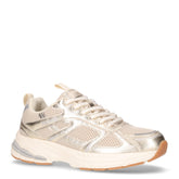 Sneaker in tessuto ed ecopellle bianco oro - Sneakers Donna | Boscaini Scarpe
